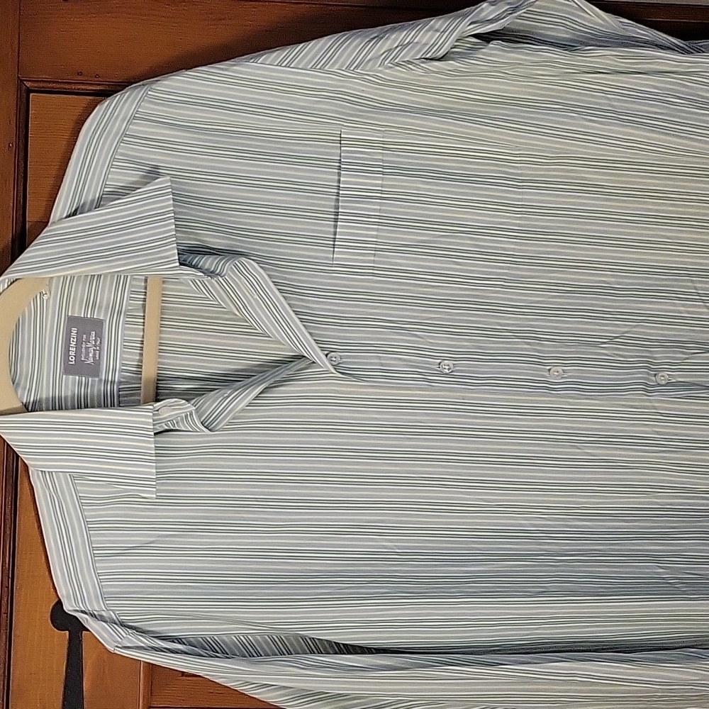 LORENZINI NEIMAN MARCUS Striped Button-Down Shirt